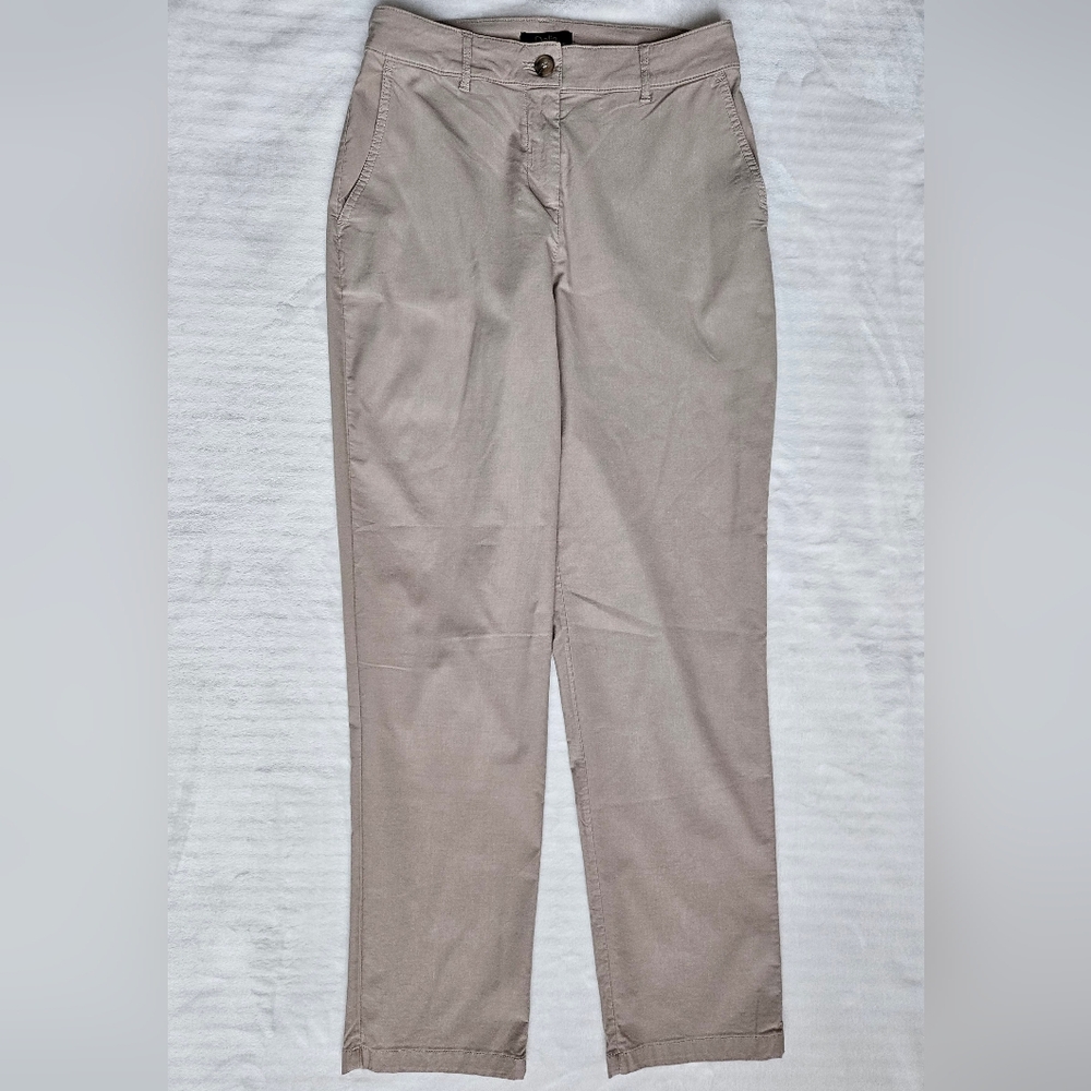 Dalia Women's Tan Straight Leg Lightweight Pants -size 4
